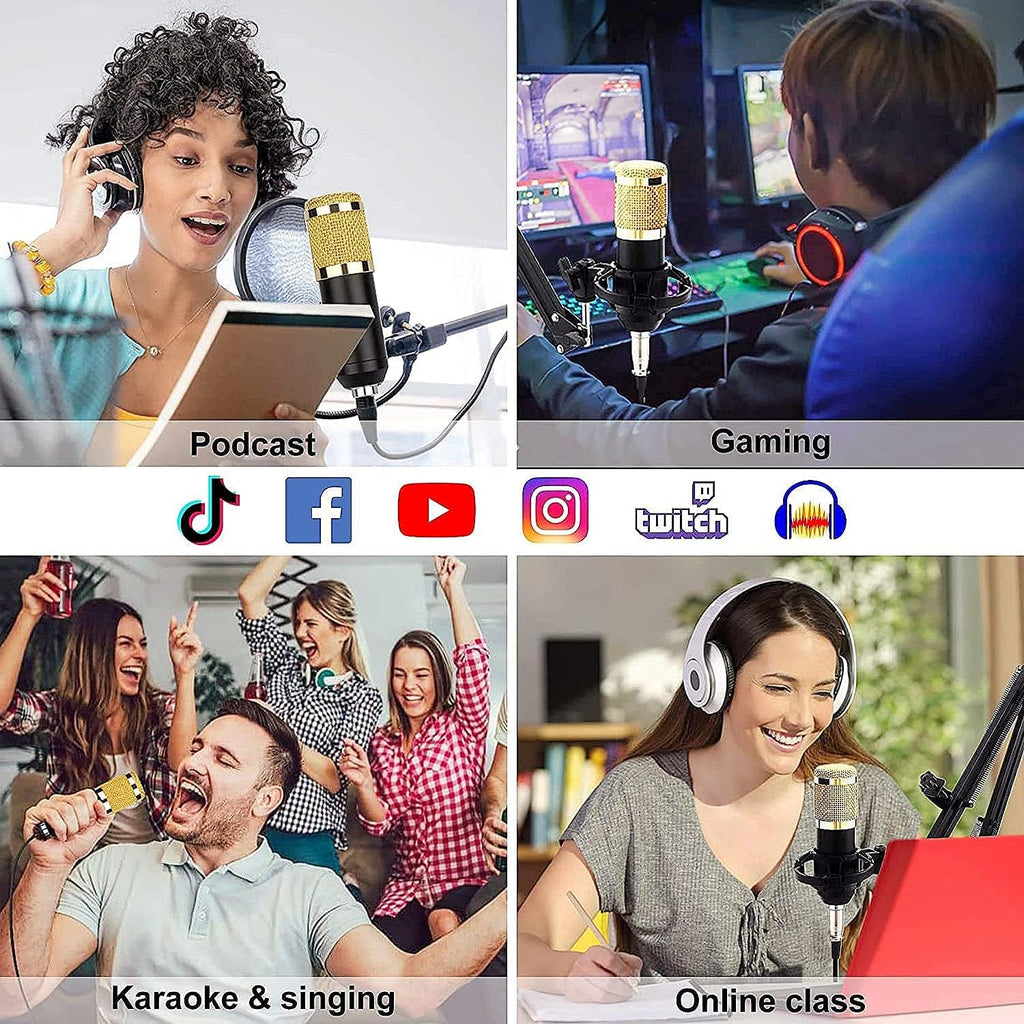 Podcast Microphone Bundle with Sound Card Q4359