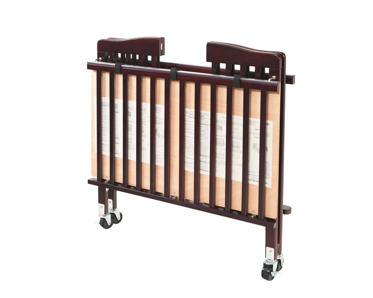 Foldable Wooden Crib with Caster D383560