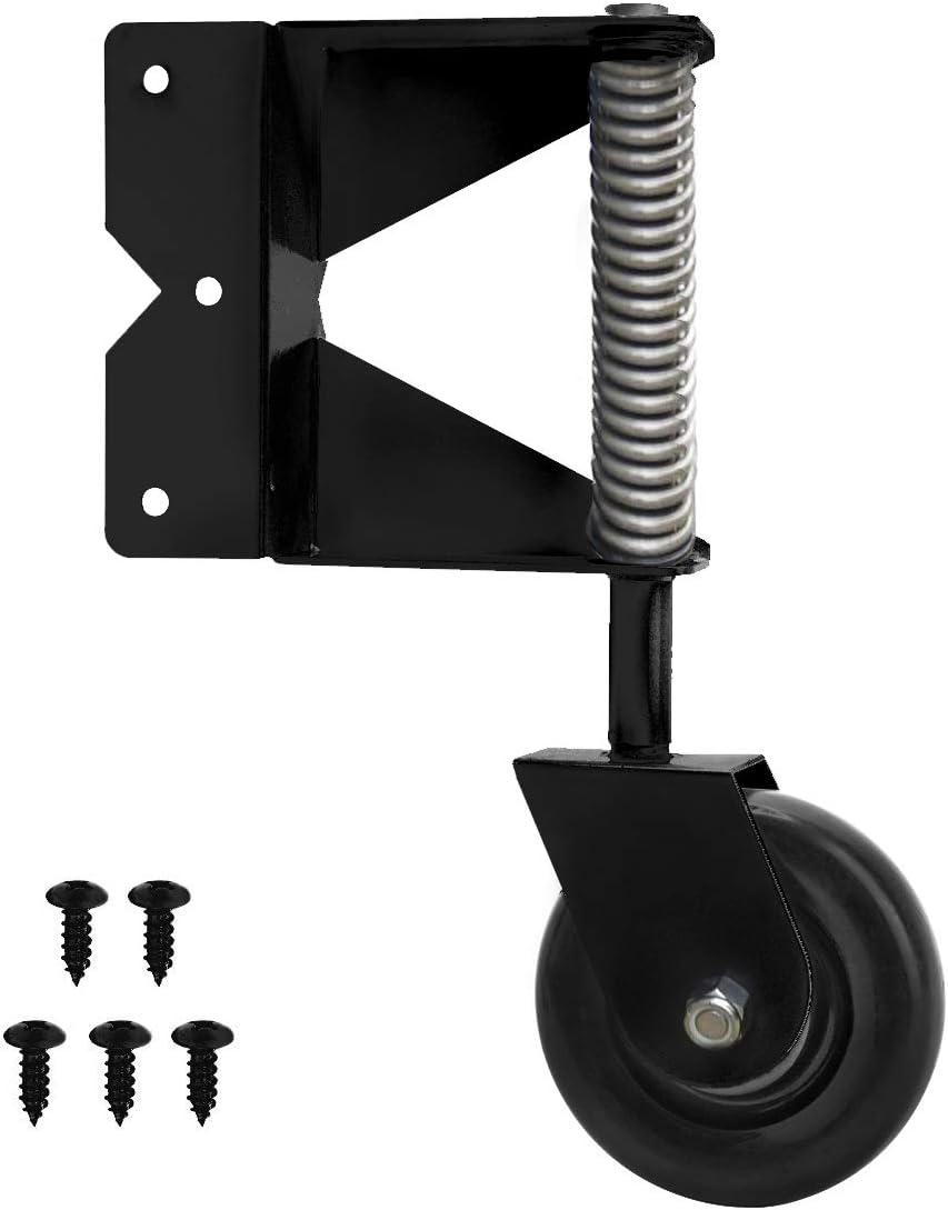 White Spring Loaded Gate Caster C25998