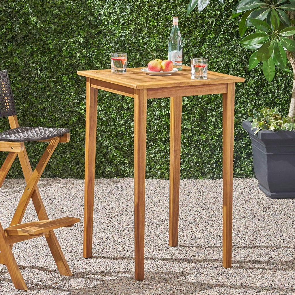 Acacia Wood Square Bar Table B764