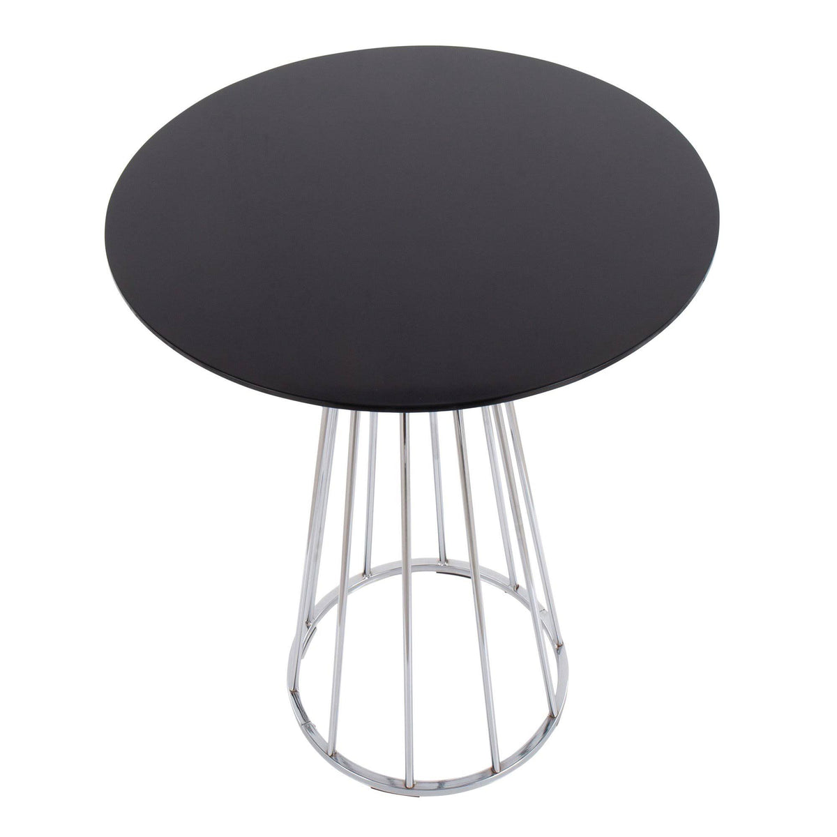 Black Wood Chrome Counter Height Table N925