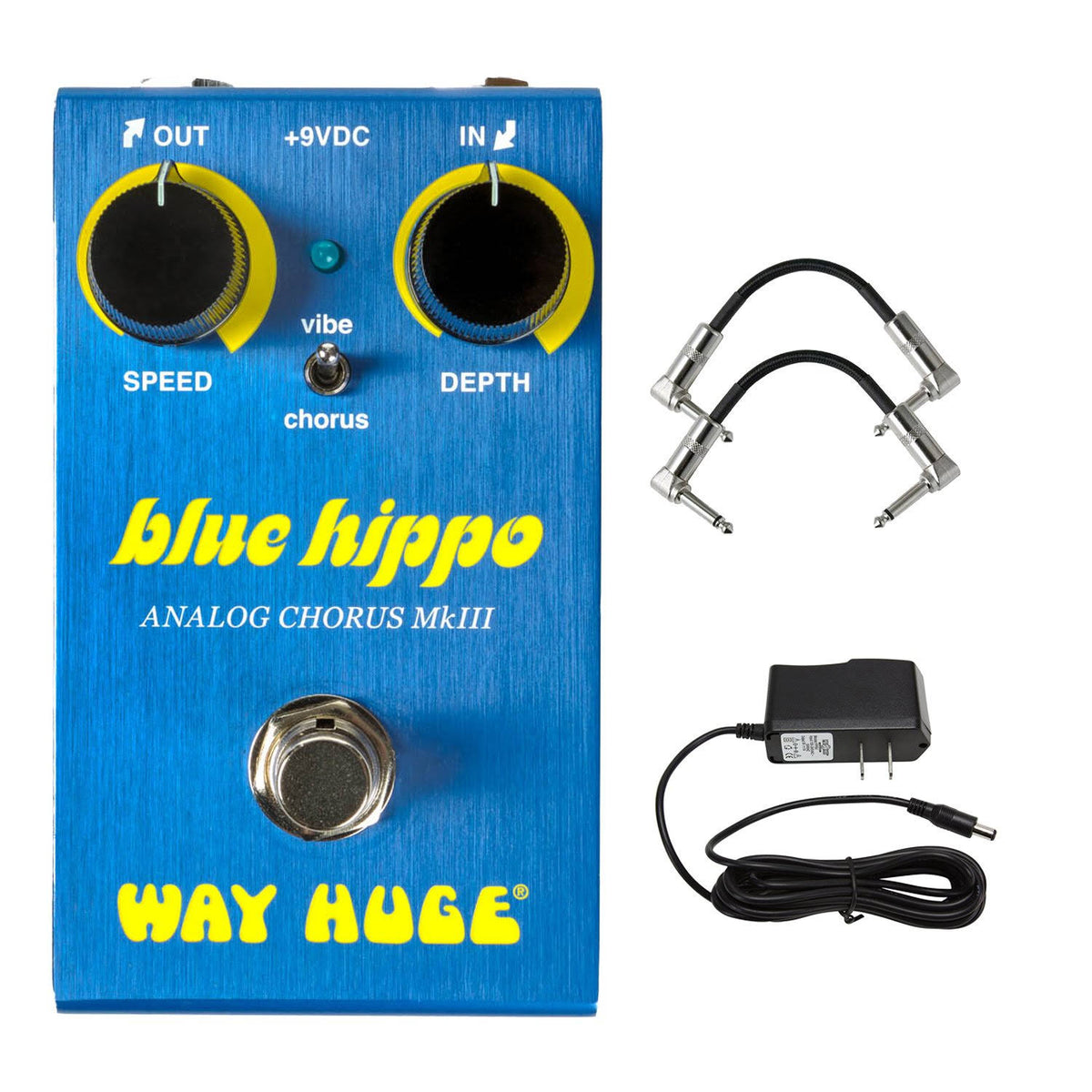 Analog Chorus Guitar Pedal with Power Adapter and 2 Patch Cable H8693