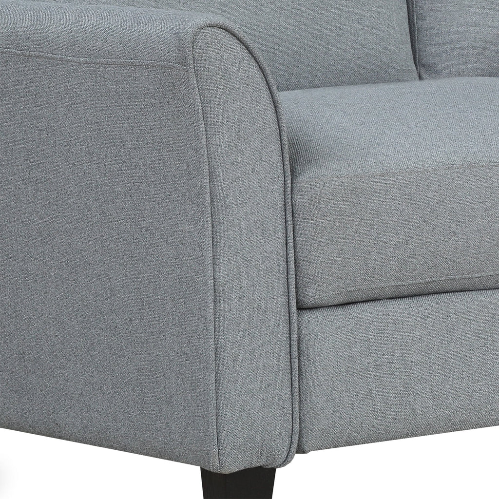 Gray Linen 3-Seat Sofa D420