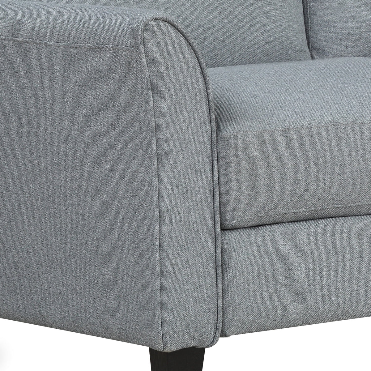 Gray Linen 3-Seat Sofa D420