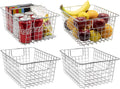 Metal Wire Storage Baskets 4-Pack Silver I953