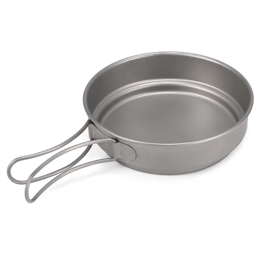 Titanium Cookware Set 1000ml 750ml Pot Pan Spoon Set Z568540