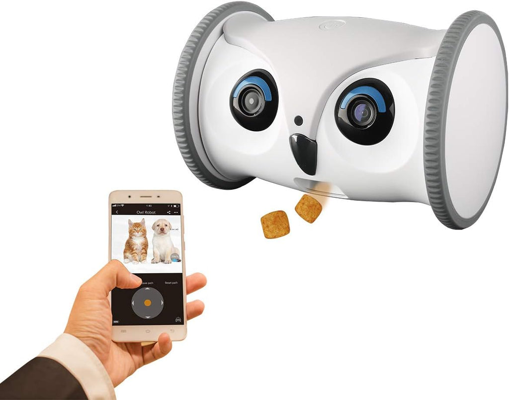Owl Robot Pet Camera with Treat Dispenser K16091
