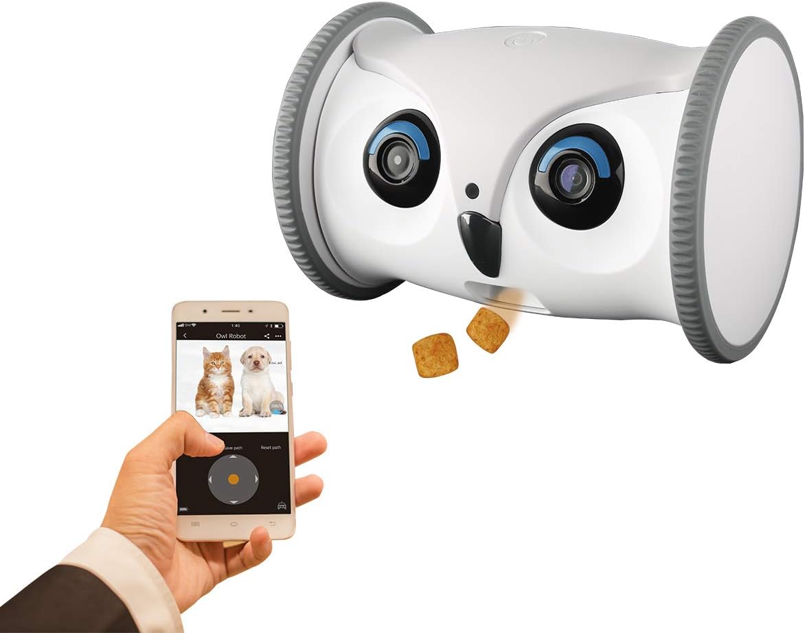 Owl Robot Pet Camera with Treat Dispenser K16091