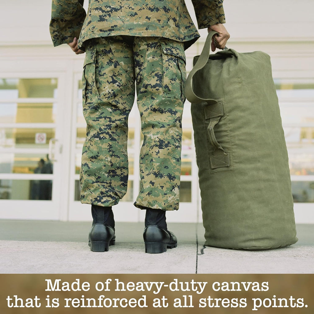 Military Green Canvas Duffel Bag O904445