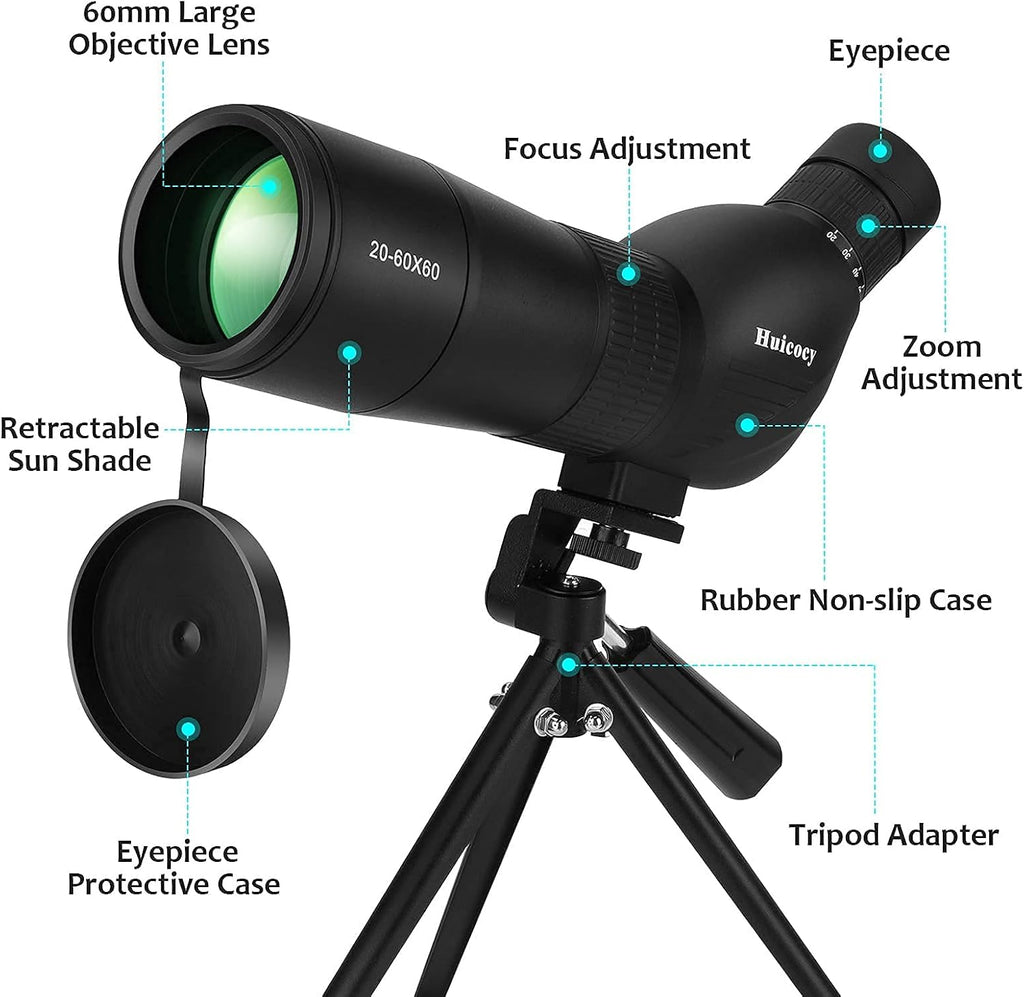 20-60x60mm Zoom Spotting Scope with Tripod V19625