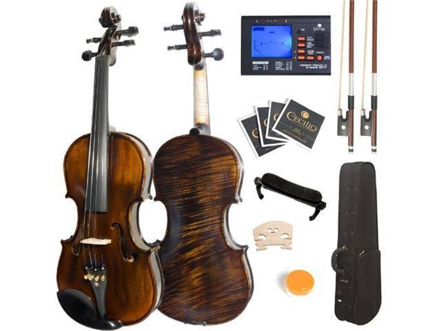 3/4 Solid Wood Violin with Case L205