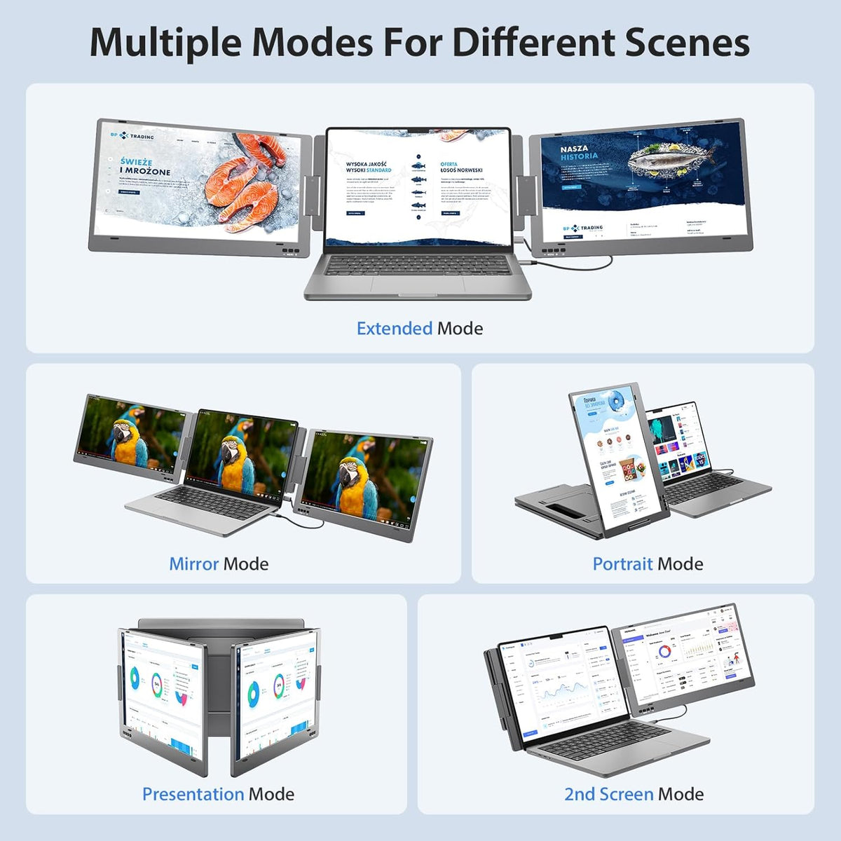 14" 1080P FHD IPS Dual Portable Monitor G889243
