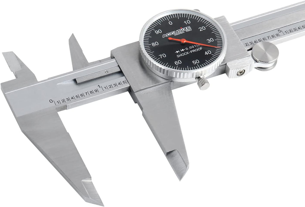 0-12'' by 0.001'' Stainless Steel Dial Caliper Pack of 2 C72978