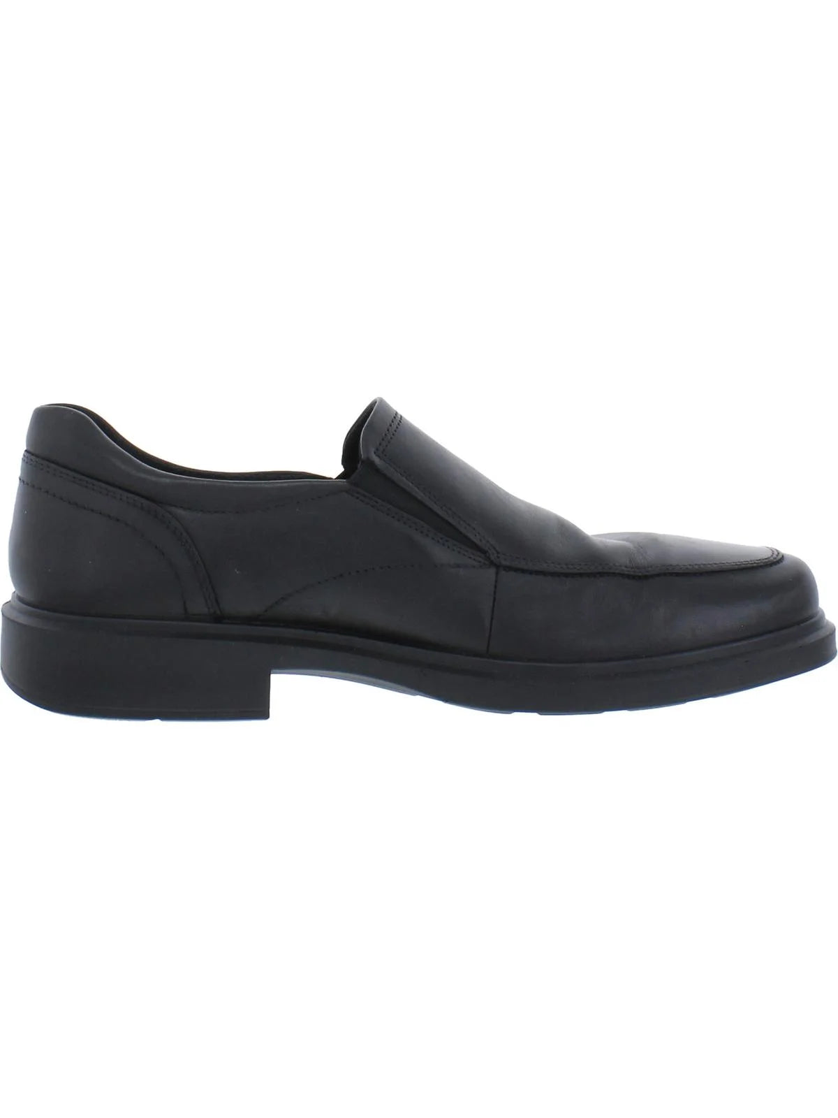 Black Leather Slip-on Shoes Z796