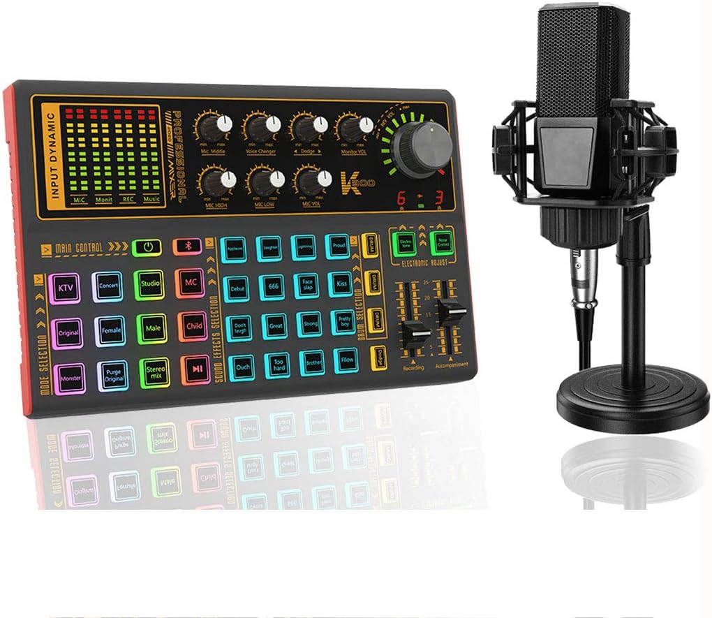 Podcast Microphone Bundle with Sound Card Q4359