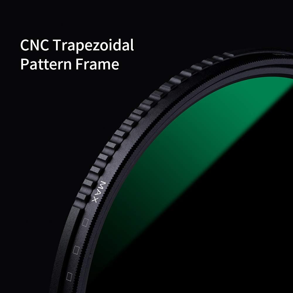 77mm Variable Neutral Density Filter ND8-ND2000 Adjustable ND Filter with Multi-Layer Coatings F71863
