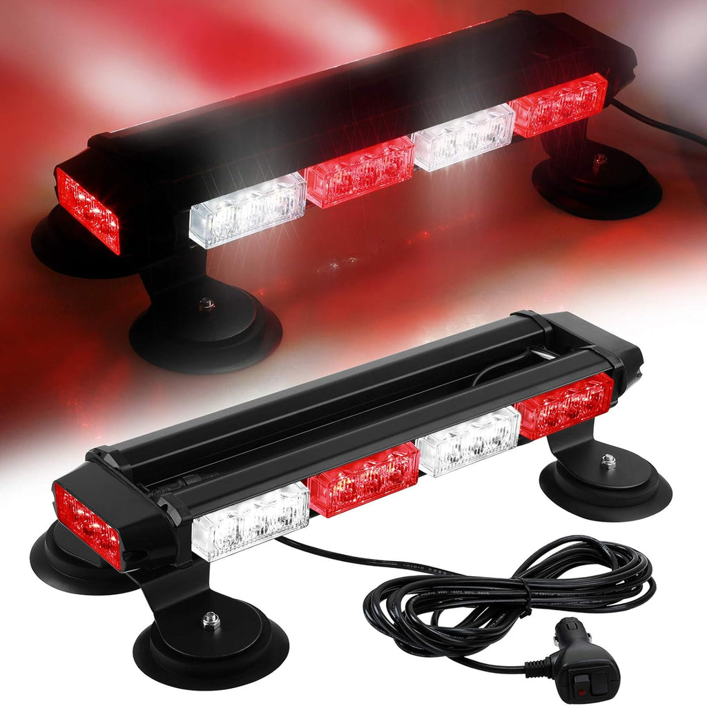 16.8 Inch LED Strobe Flashing Light Bar, 26 Modes Magnetic Base, Pack of 2 L54398