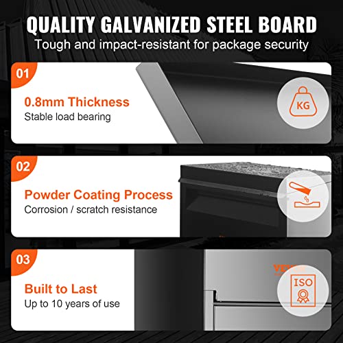 Galvanized Steel Package Delivery Box with Coded Lock D7112