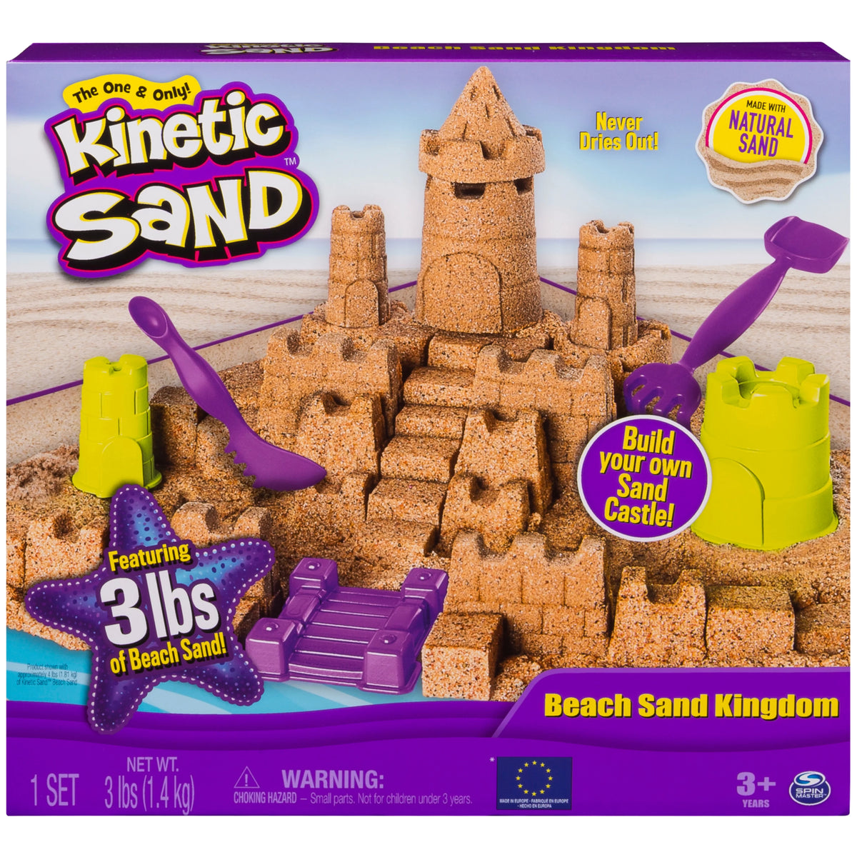 3lbs Beach Sand Playset with Molds and Tools O7490