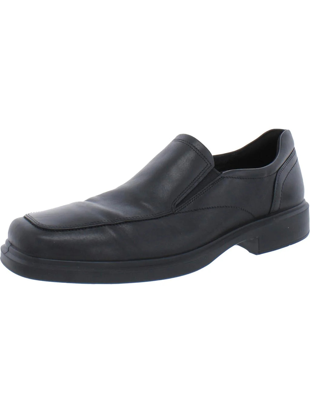 Black Leather Slip-on Shoes Z796