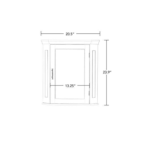 White Corner Storage Wall Cabinet Q21689