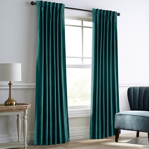 Black Velvet Curtains 2 Panels 52" W x 84" L Q788