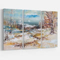 Winter Trees Oil Painting Print Multi-Piece Wrapped Canvas M787732