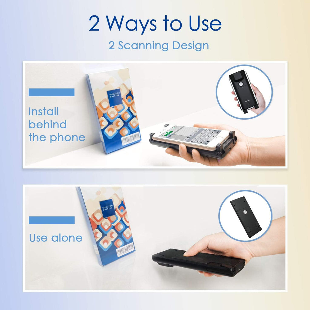 Wireless Barcode Scanner Bluetooth Compatible with Adjustable Back Clip Z423240