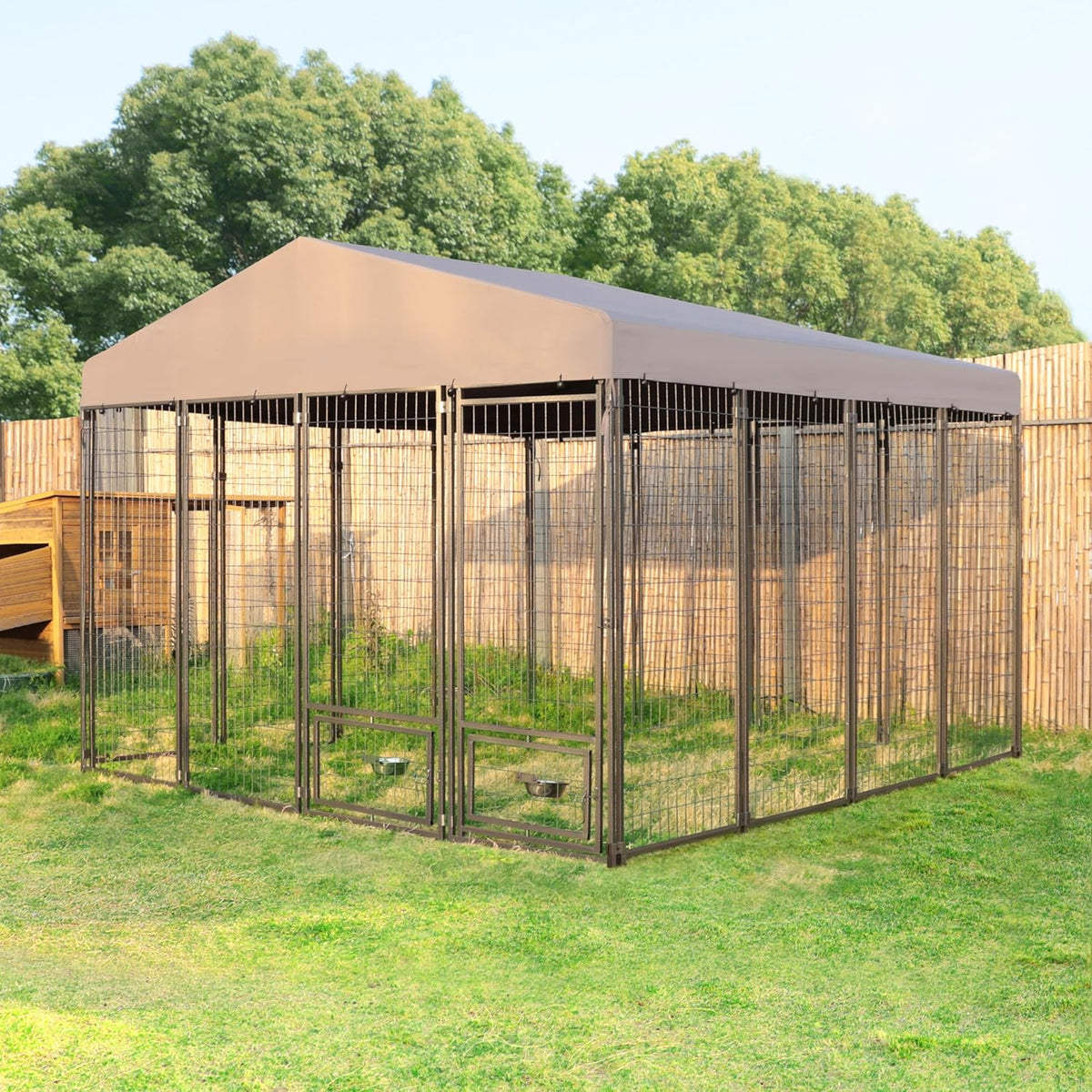 10' x 10' Large Dog Kennel with Roof and Lockable Door S1699