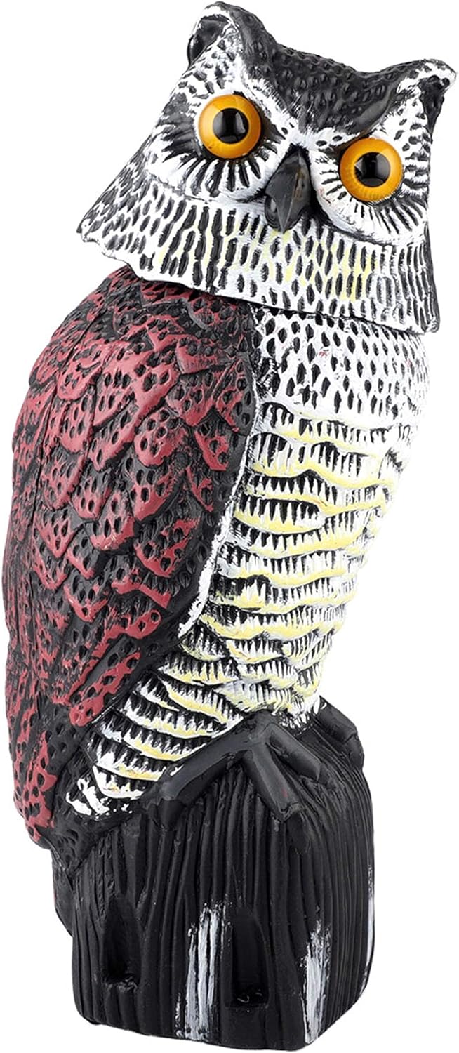 Plastic Owl Decoy with Rotating Head H51291
