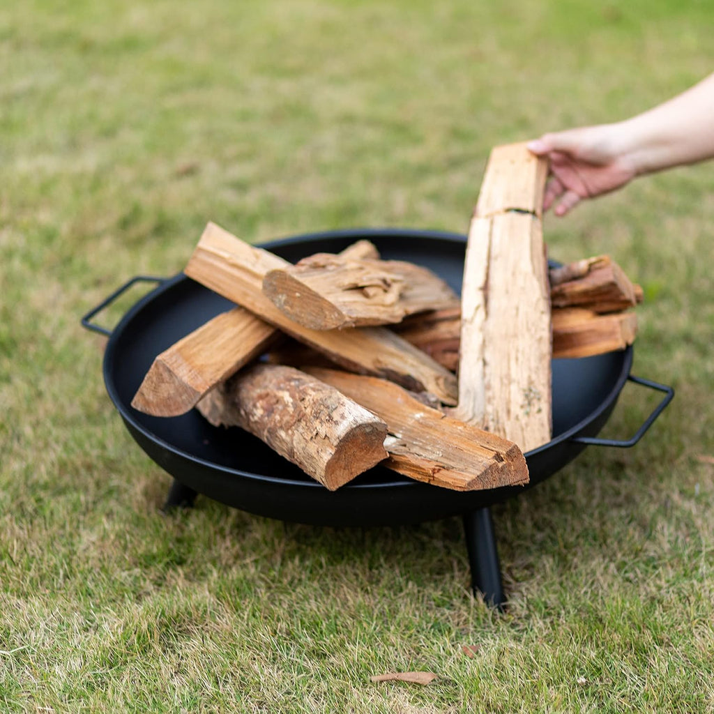 Round Metal Fire Pit Bowl with Handles Z8319