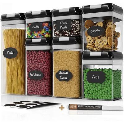Airtight Food Storage Container Set 7 PC BPA-Free Clear G466387