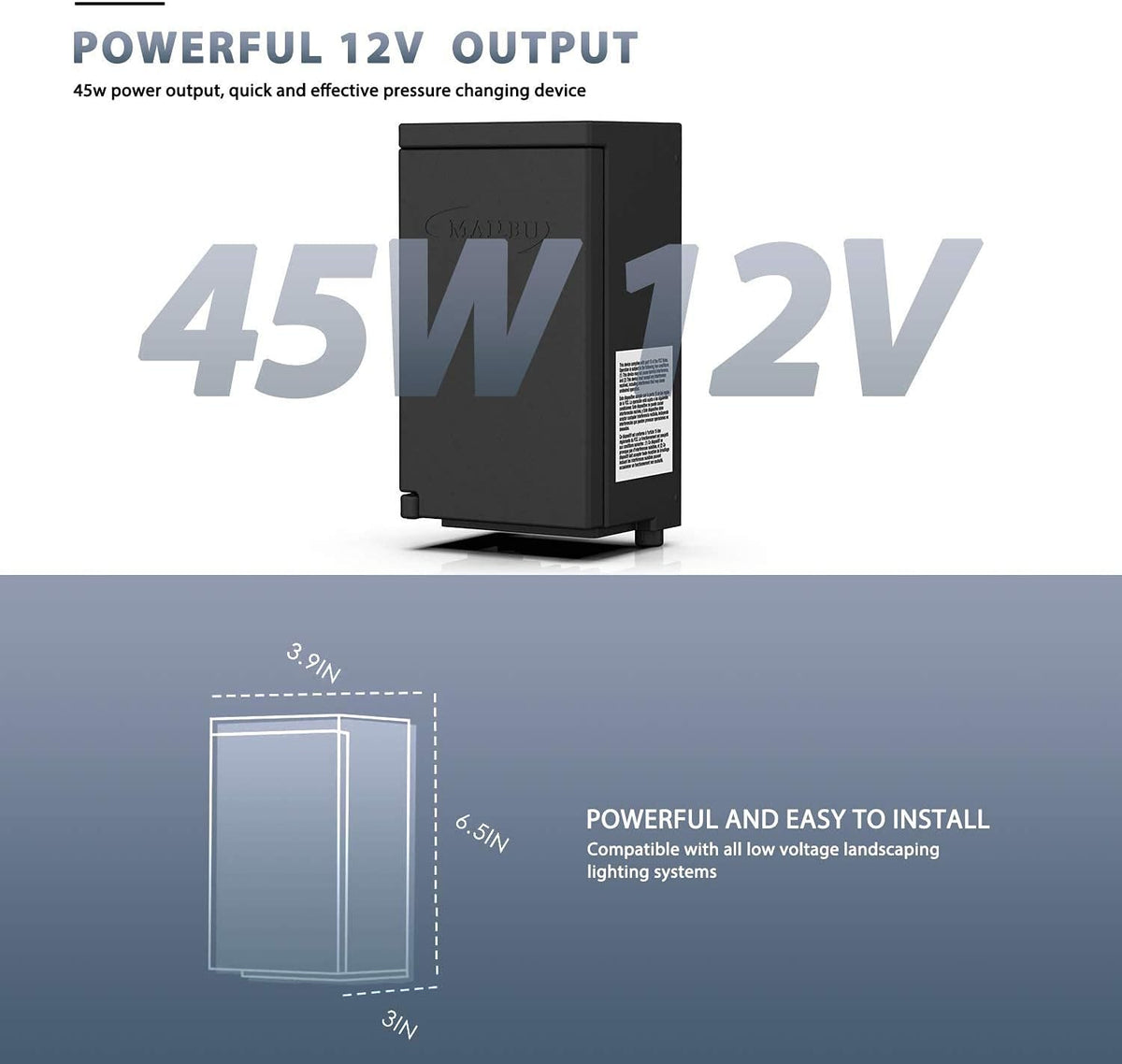 45 Watt Low Voltage Outdoor Transformer with Digital Timer D394