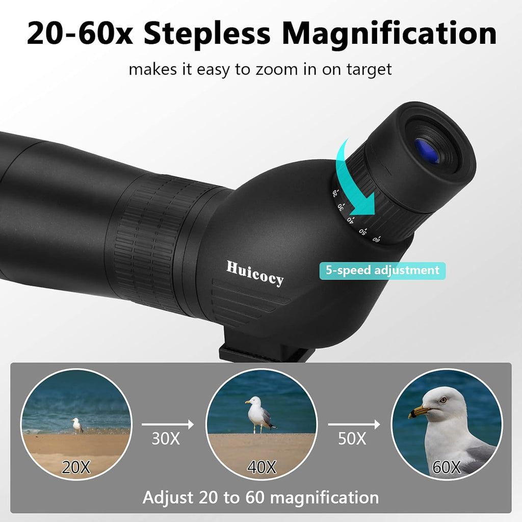20-60x60mm Zoom Spotting Scope with Tripod V19625