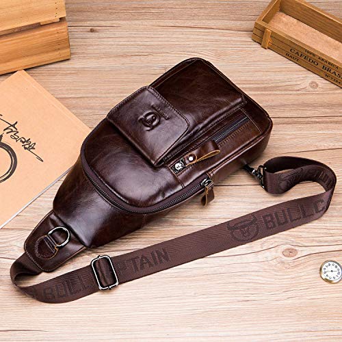 Mens Leather Crossbody Sling Bag Z24756