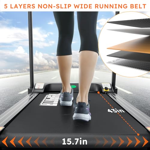 Folding Electric Treadmill with Incline and LED Display R107