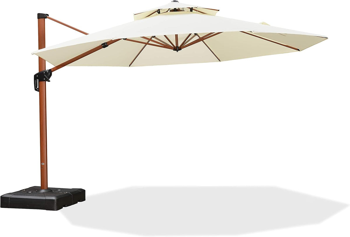 11ft Beige Cantilever Patio Umbrella L593249