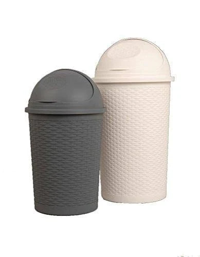 Round Roll Up Trash Can 10 Gallon Gray K396737