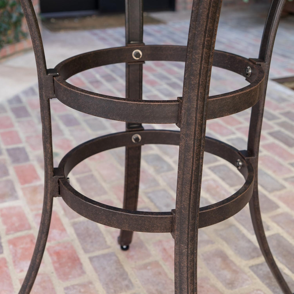 Cast Aluminum Round Bar Table J63928