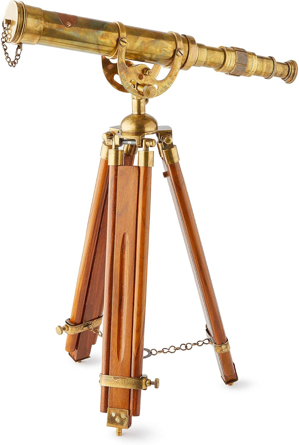 Handcrafted 27 inches Tall Nickel Plated Brass Nautical Telescope H54501