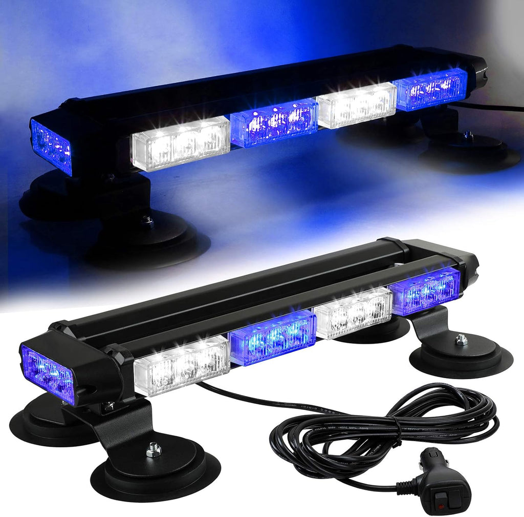 16.8 Inch LED Strobe Flashing Light Bar, 26 Modes Magnetic Base, Pack of 2 L54398
