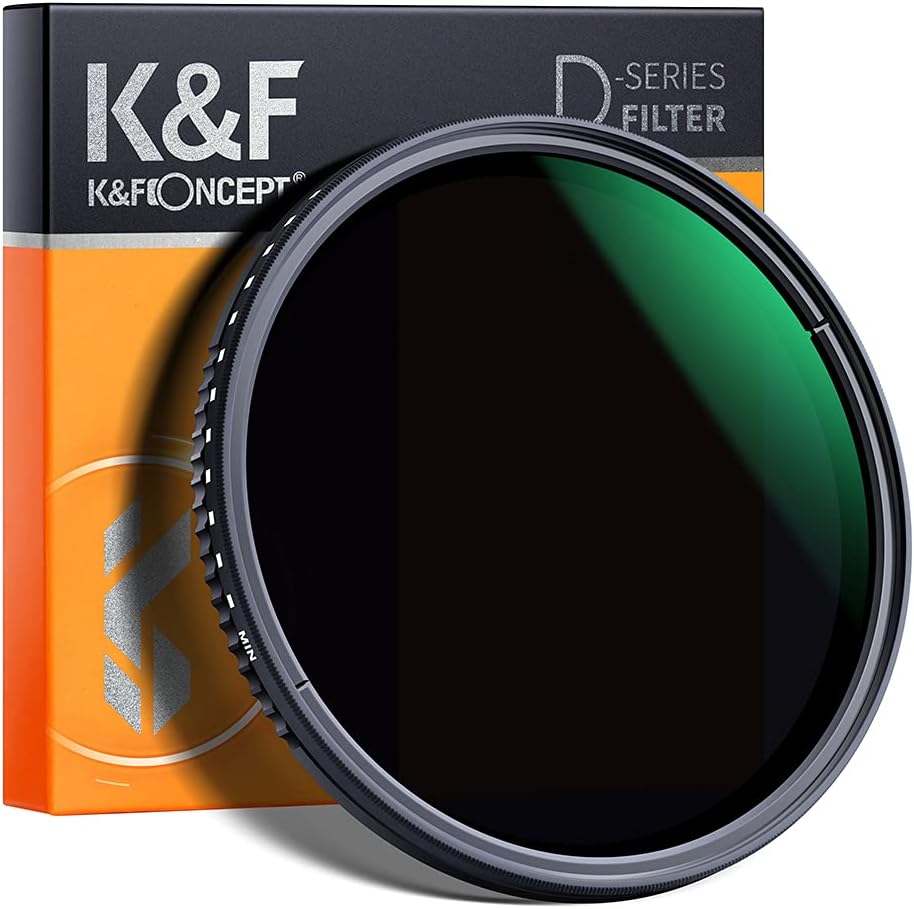 77mm Variable Neutral Density Filter ND8-ND2000 Adjustable ND Filter with Multi-Layer Coatings F71863