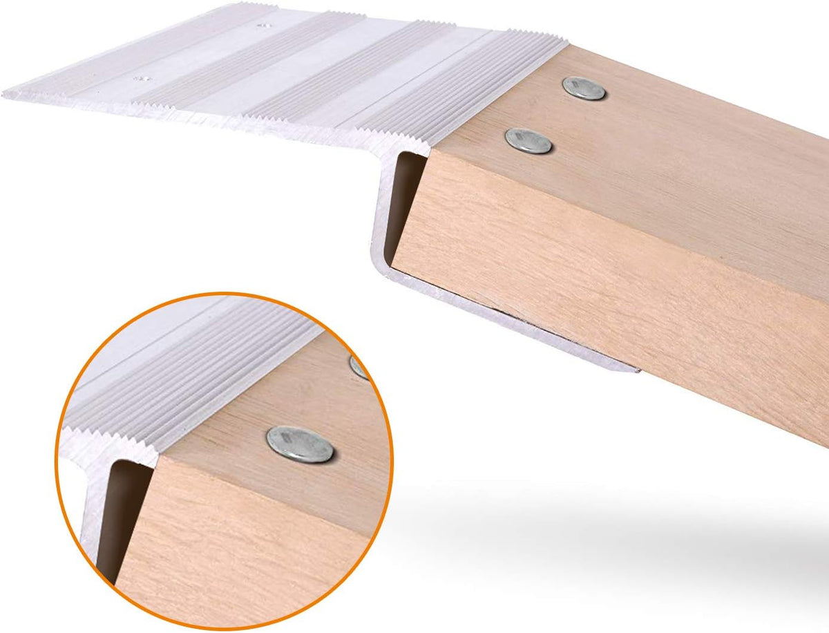 Truck and Trailer Loading Ramp Kit with Aluminum Brackets and Rubber Feet, Pack of 2 J7570