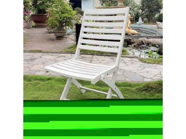 White Acacia Folding Patio Chair Set of 2 E536