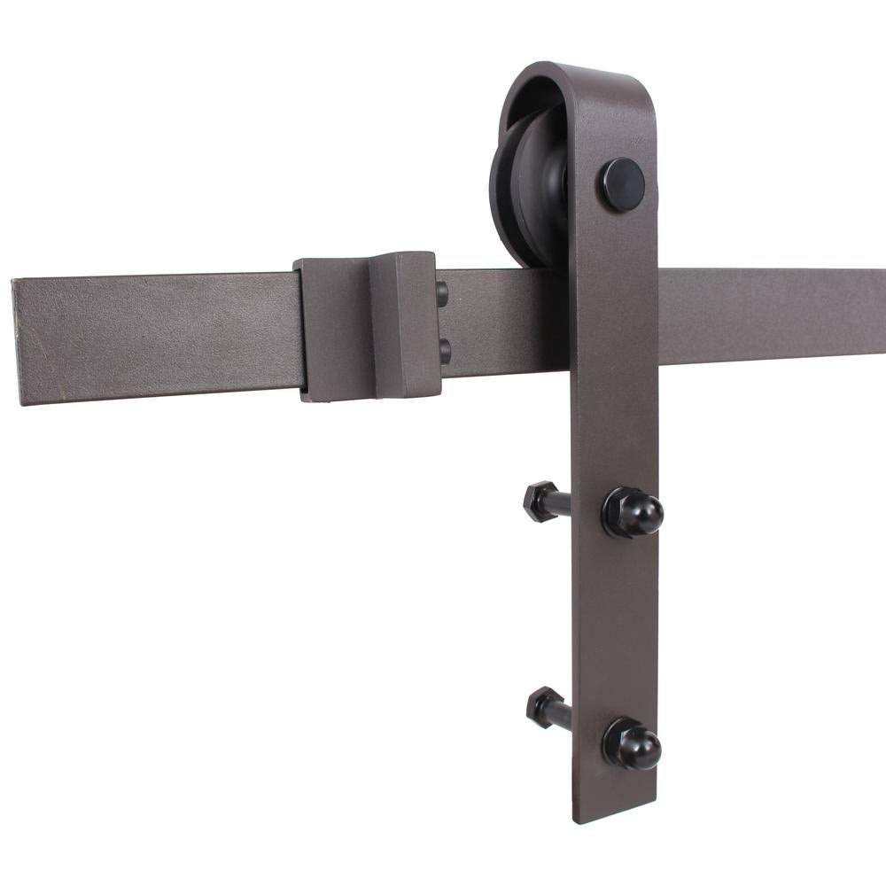 Stained Wood Sliding Barn Door with Hardware Kit M32759