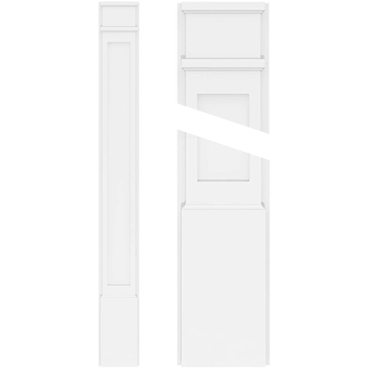 PVC Pilaster with Decorative Capital & Base (Pair) Z786756