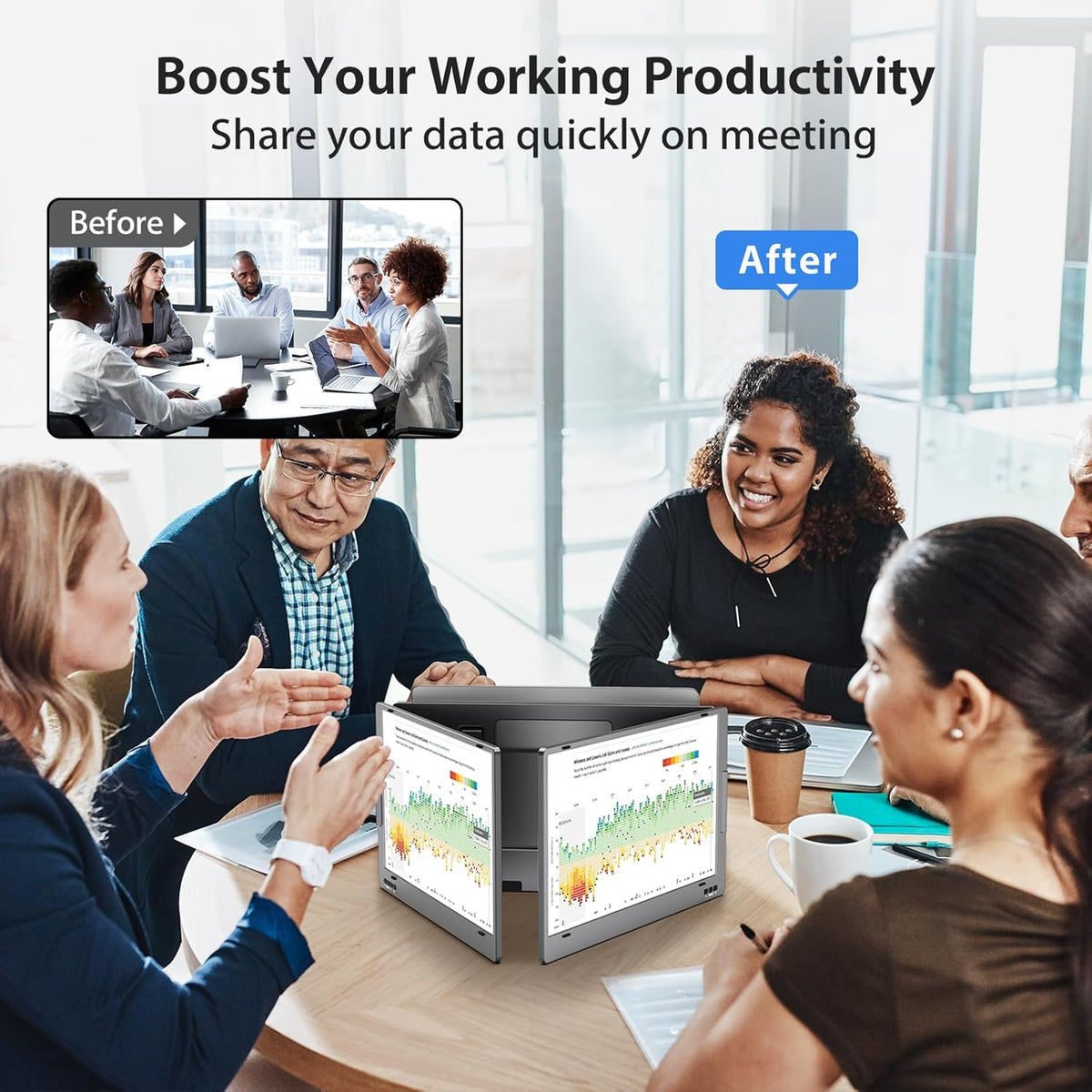 14" 1080P FHD IPS Dual Portable Monitor G889243