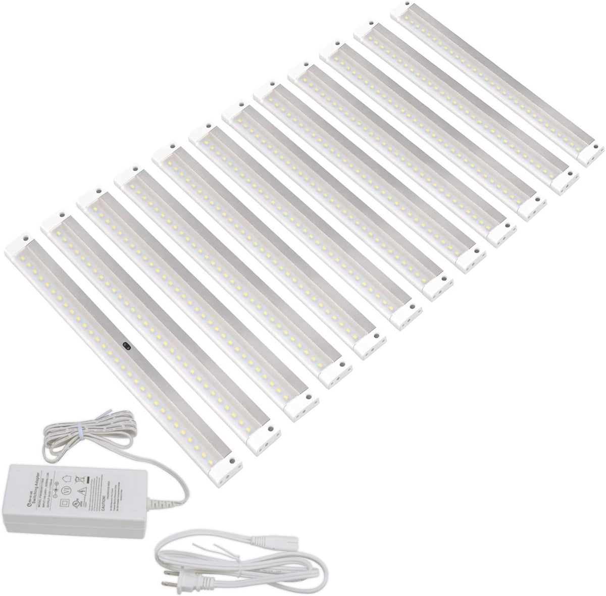 White 12 Panels 12 inch LED Dimmable Under Cabinet Lighting Kit Q840671