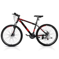 21 Speed 26" Wheel Steel Frame Mountain Bike, Black/Red D752448