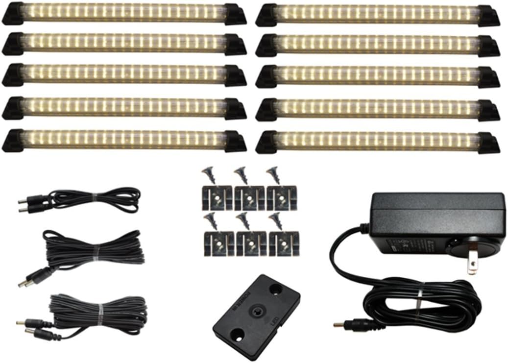 Under Cabinet LED Lighting Kit 10 Panels Warm White Dimmable W7289